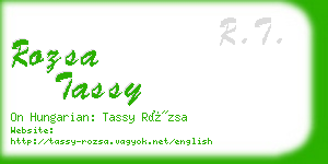 rozsa tassy business card